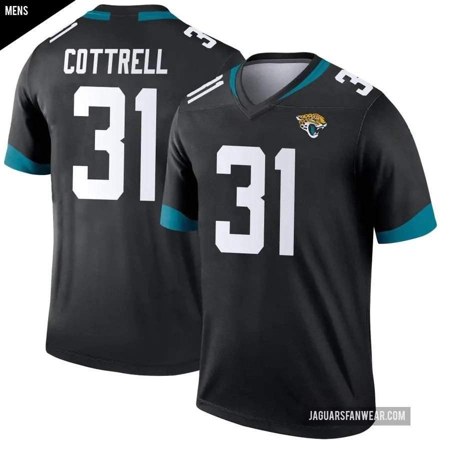 Men's Jacksonville Jaguars ＃31 Nathan Cottrell Black Legend Jersey