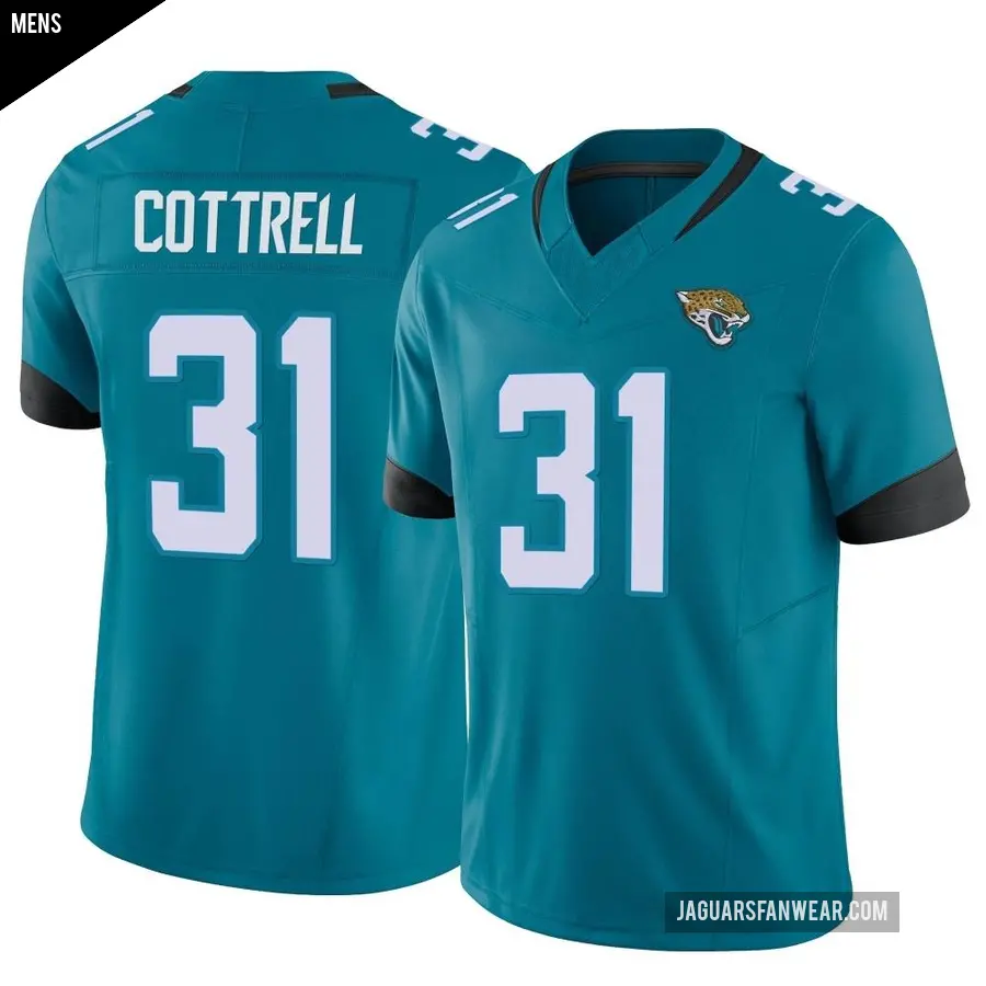 Men's Jacksonville Jaguars ＃31 Nathan Cottrell Teal Limited Vapor F.U.S.E. Jersey