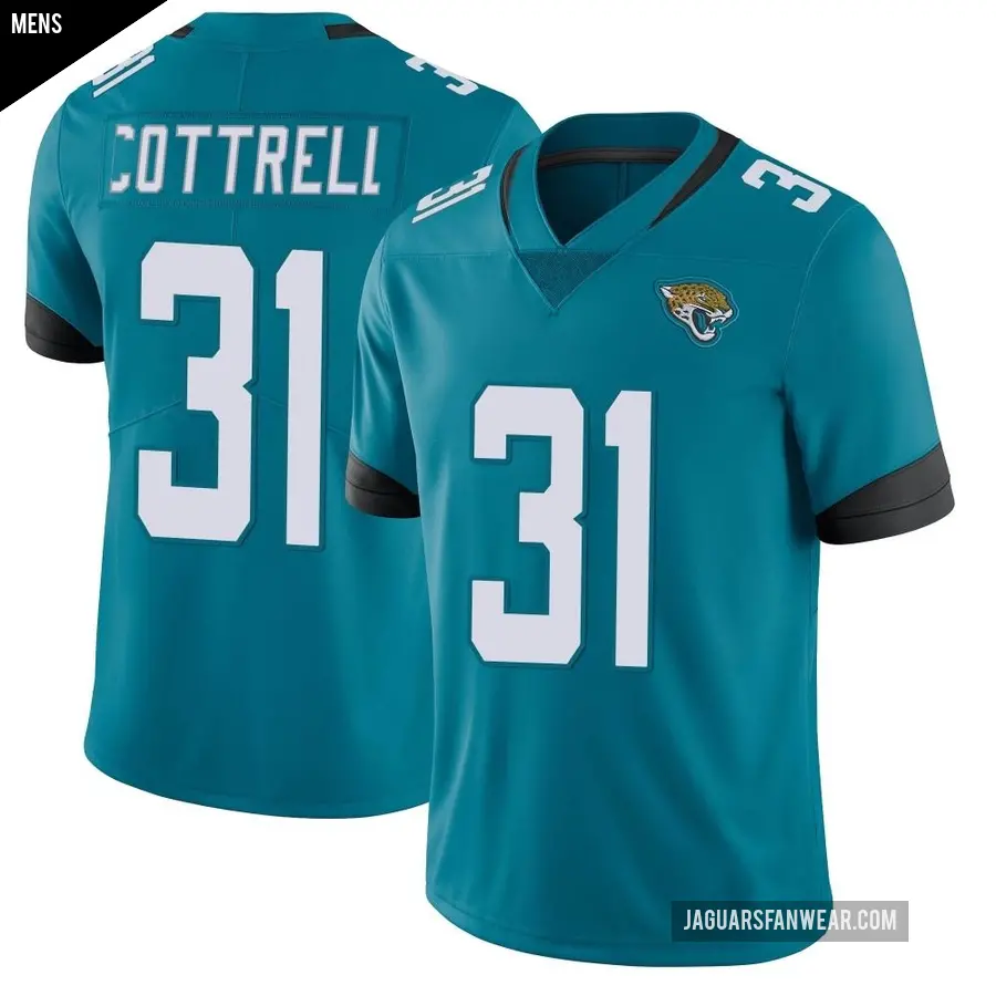 Men's Jacksonville Jaguars ＃31 Nathan Cottrell Teal Limited Vapor Untouchable Jersey